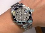 Replica Rolex Submariner Stainless Steel Strap Diamonds Face Black Ceramic Bezel Watch 40mm